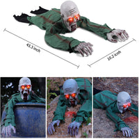Crawling Ghost Halloween Prop – Voice Activated, Realistic Crawling Scare