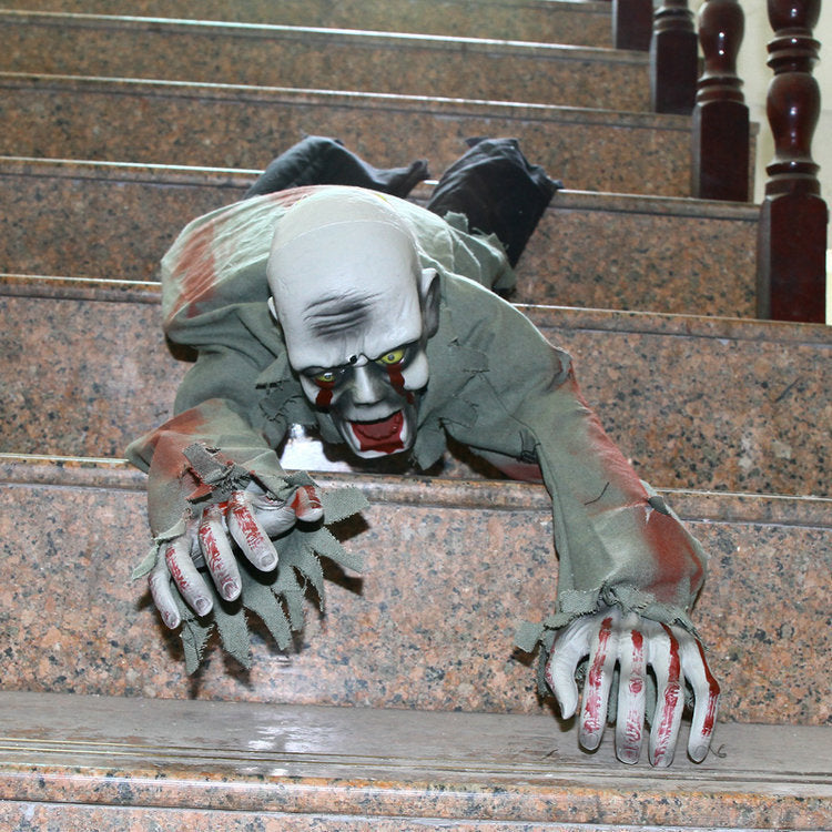 Crawling Ghost Halloween Prop – Voice Activated, Realistic Crawling Scare