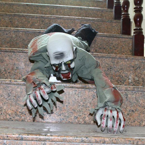 Crawling Ghost Halloween Prop – Voice Activated, Realistic Crawling Scare